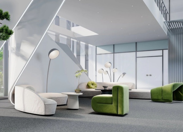 安得智聯辦公樓中庭展廳設計