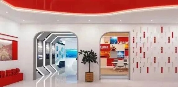 展廳設(shè)計空間設(shè)計的 “紅色 +”